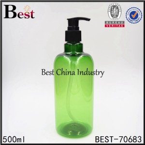 Wholesale 100% Original
 green color PET shampoo bottle with pump 500ml Factory from Birmingham