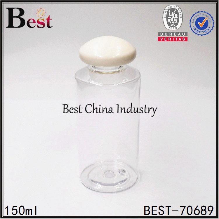 Wholesale Price China
 clear PEt plastic bottle with mushroom cap 100ml in Accra