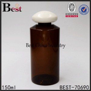 Manufacturer of 
 amber PET plastic bottle with mushroom cap 100ml Supply to Boston
