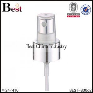 silver aluminum screw sprayer with plastic cap 24/410