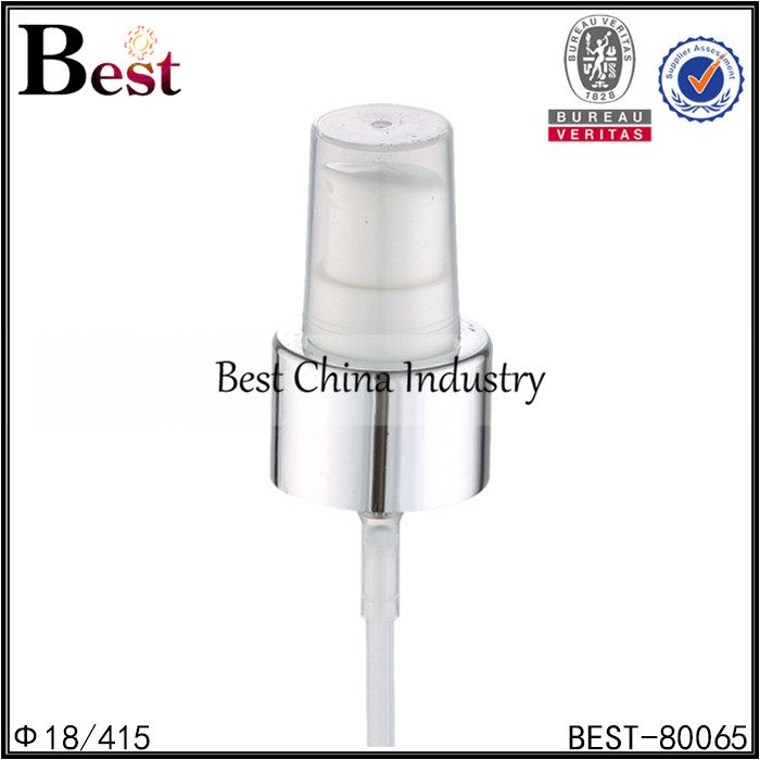 Fixed Competitive Price
 silver aluminum pump with clear plastic cap 18/415 Manufacturer in Kuala Lumpur