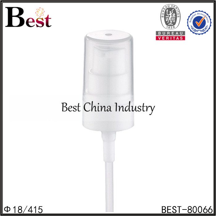 Factory Price For
 white plastic lotion pump with clear PP cap 18/415 Factory from Liberia