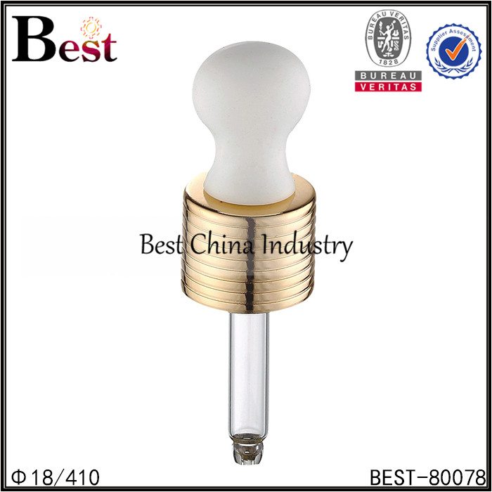 Factory Promotional
 gold aluminum big head dropper cap 18/410 Factory in Kuala Lumpur