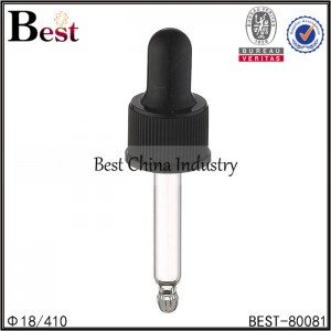 Special Design for
 black plastic dropper cap for essential oil 18/410 in Korea