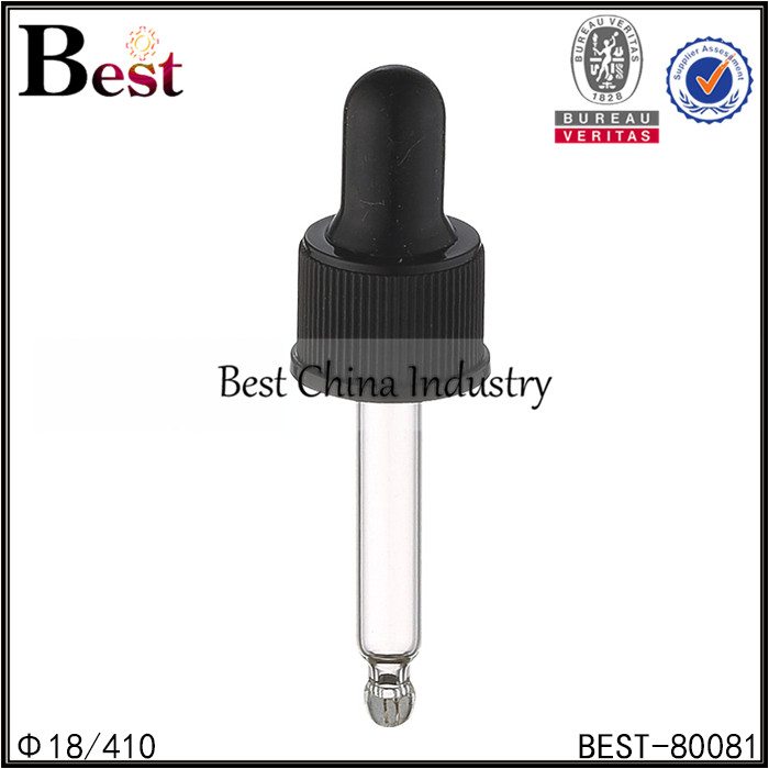 2016 Latest Design 
 black plastic dropper cap for essential oil 18/410 Factory for Hawaii