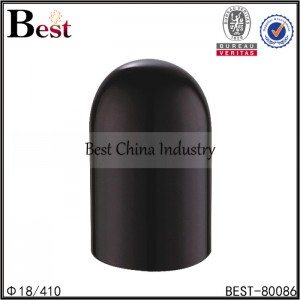 black plastic round shape bottle cap 18/410