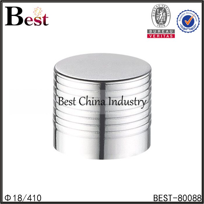 19 Years Factory
 silver aluminum essential oil cap 18/410 Factory from Lisbon