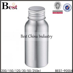 kosmetik perak atau minum botol aluminium dengan skru cap 30/50 / 120/150/200 / 250ml