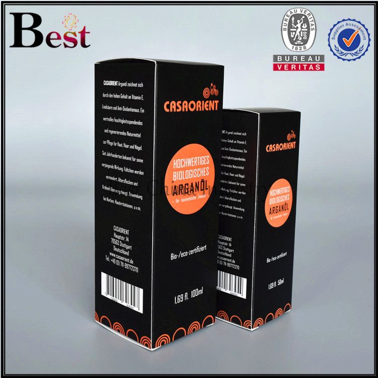 Ordinary Discount
 black paper box for cosmetic bottle Factory from Saudi Arabia