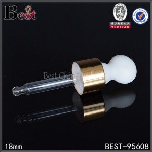 gold aluminum big head dropper cap 18/410