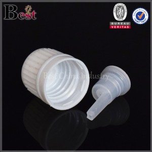 white plastic essential oil cap with orifice reducer 18/410