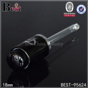 silver/black aluminum press dropper cap for essential oil 18mm