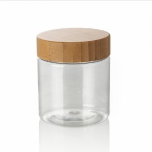 500ml plastic jar bamboo lid