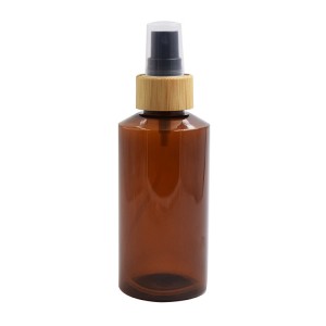 amber pet plastic cosmetic bottle