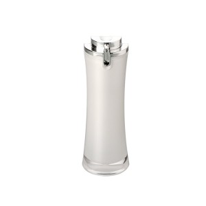 luxury white color cosmetic pump lotion bottle