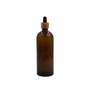 100ml amber cosmetic bottle with dropper