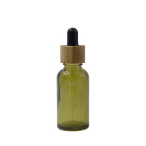 15ml 30ml 50ml glass bamboo dropper bottle