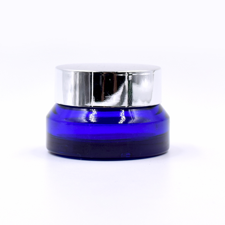luxury 15g 30g 50g 100g cosmetic cobalt blue glass jars for cream