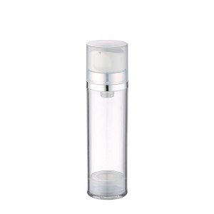 high class white pump clear airless pump bottle