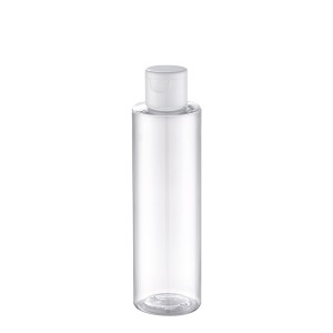 flat shoulder clear plastic bottle