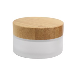 30g 50g cosmetic cream jar with bamboo lid