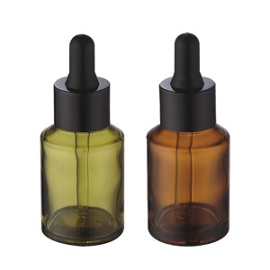 luxury 1oz 30ml amber oliver green glass dropper bottles