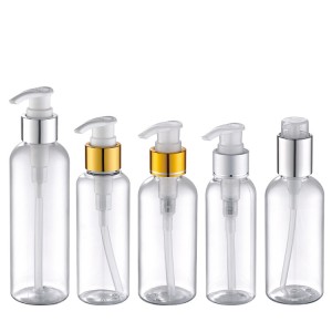 30ml 50ml 100ml clear plastic bottle with aluminum pump