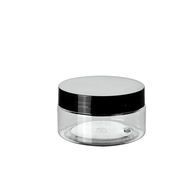 plastic jars 50g clear round shape with screw lid