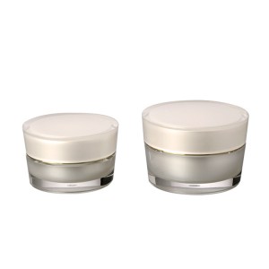 30g 50g double wall white acrylic cream jar