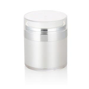luxury white vacuum airless pump jar